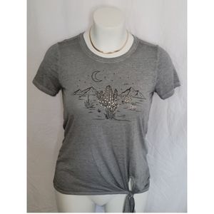TORRID Size 00 Grey Cactus Print T-Shirt